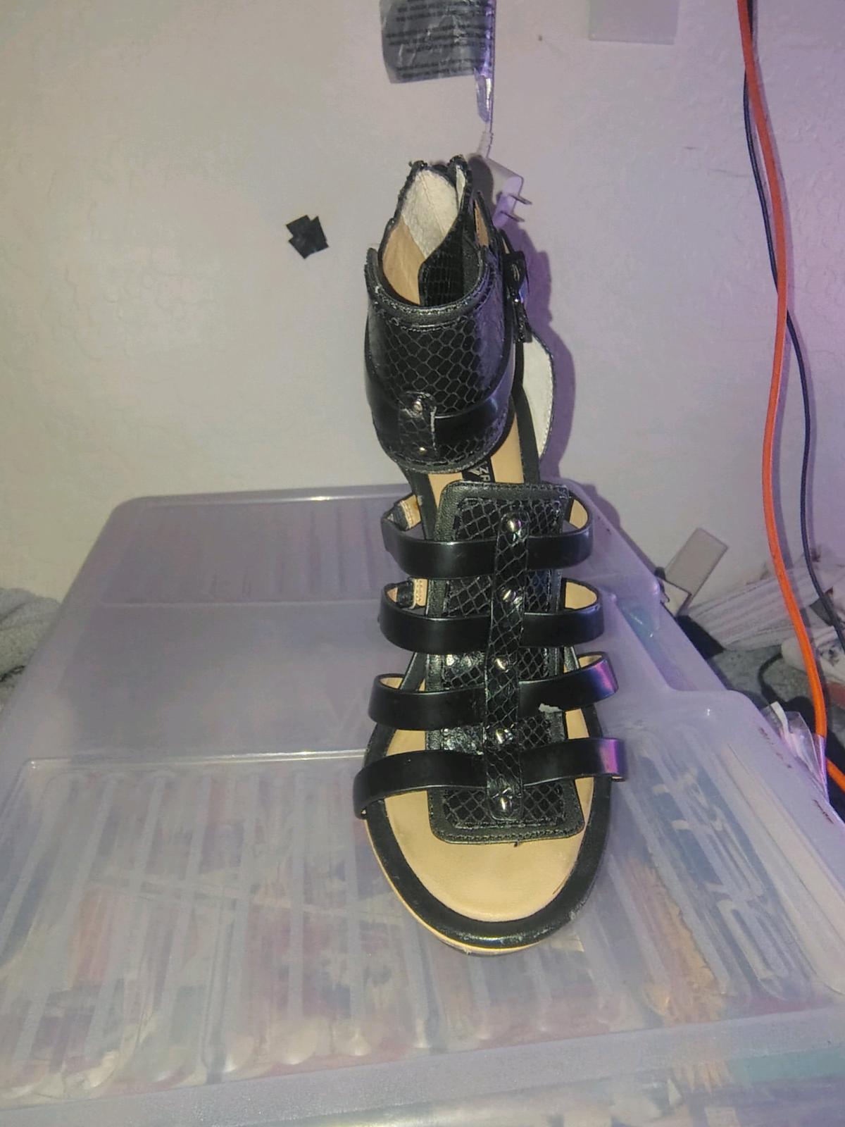 Runway Ready Sexy Black BCBG Strappy Stilettos