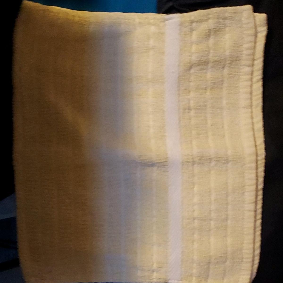 Yellow White Striped Bath Towel 100 Cotton Soft Rectangle Ba