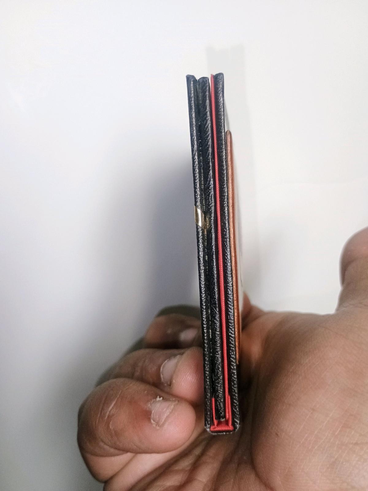 1970s Hippie Girl Fold Over Mirror Compact Faux Leather Boho