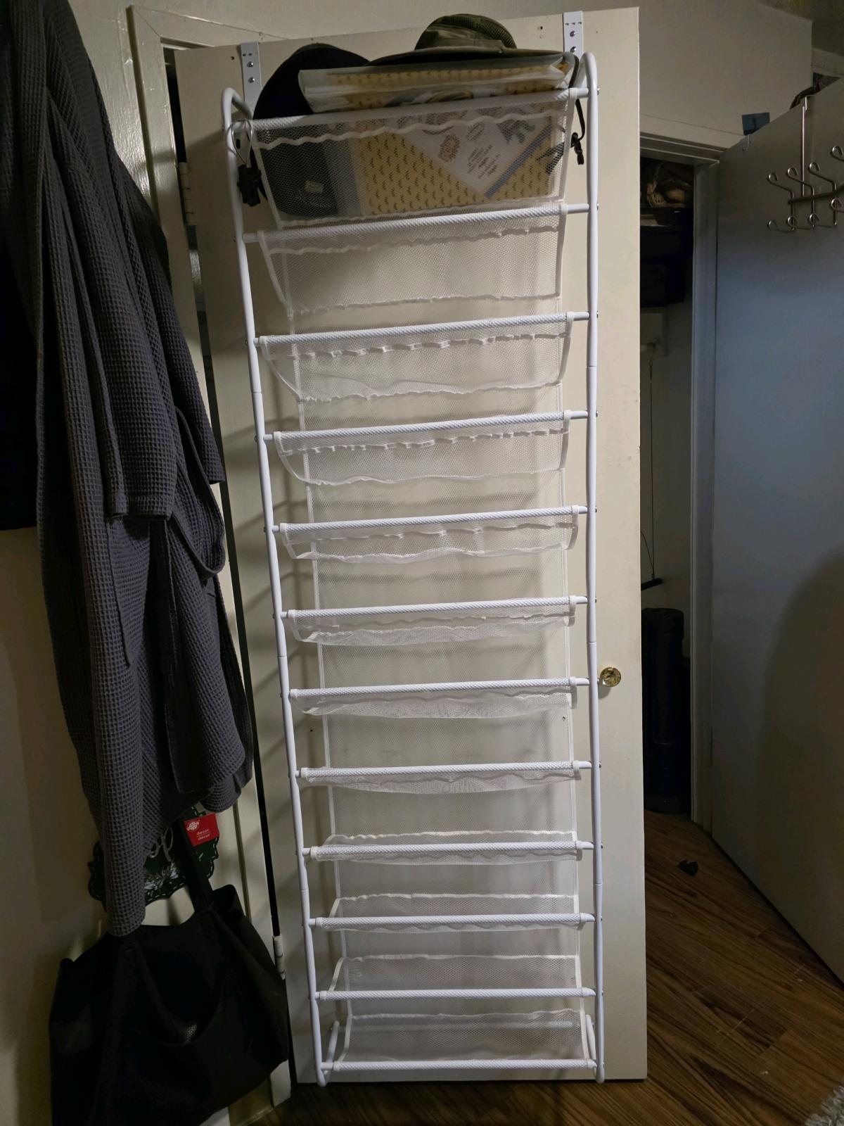 Over the door shoe organizer