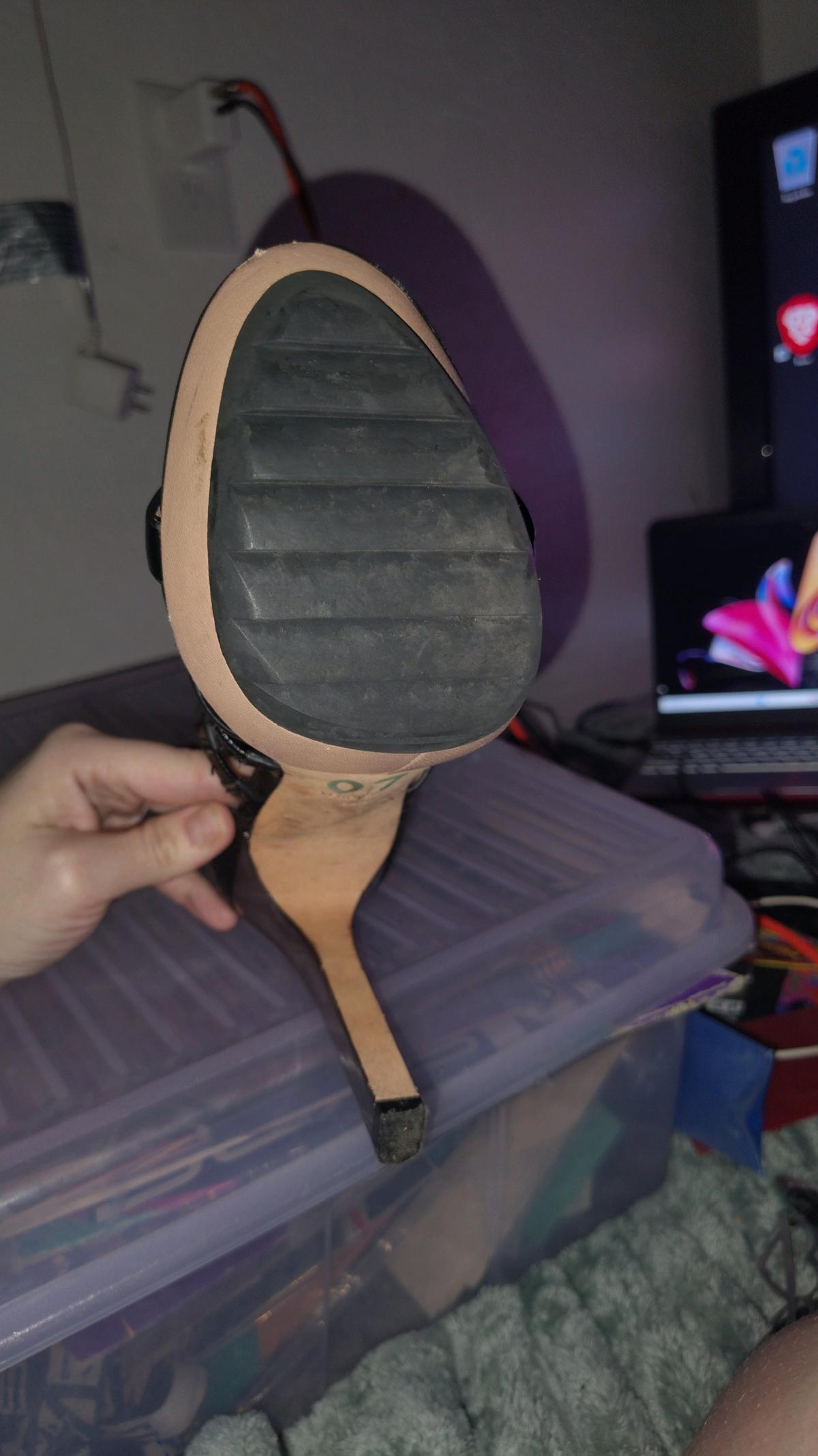 Runway Ready Sexy Black BCBG Strappy Stilettos