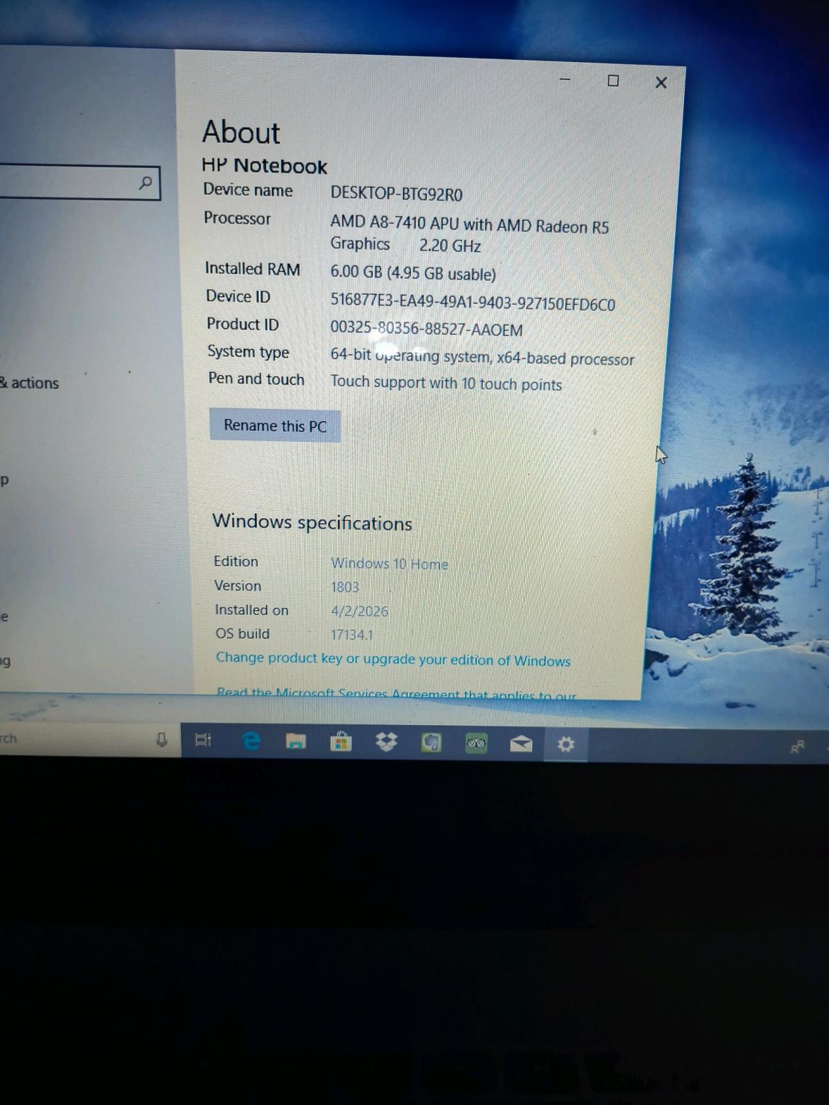 hp touch screen laptop