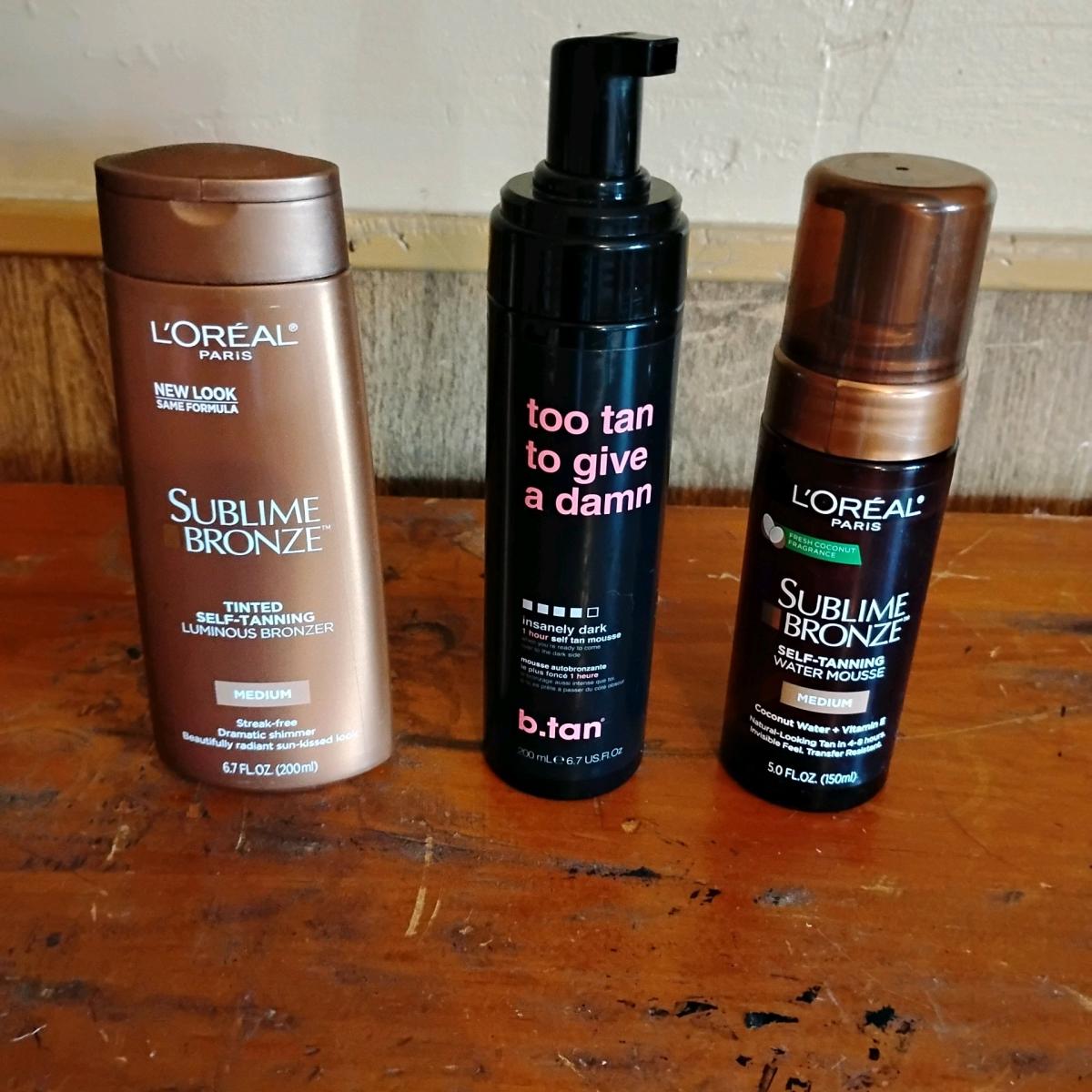 tanning lotion and mousse