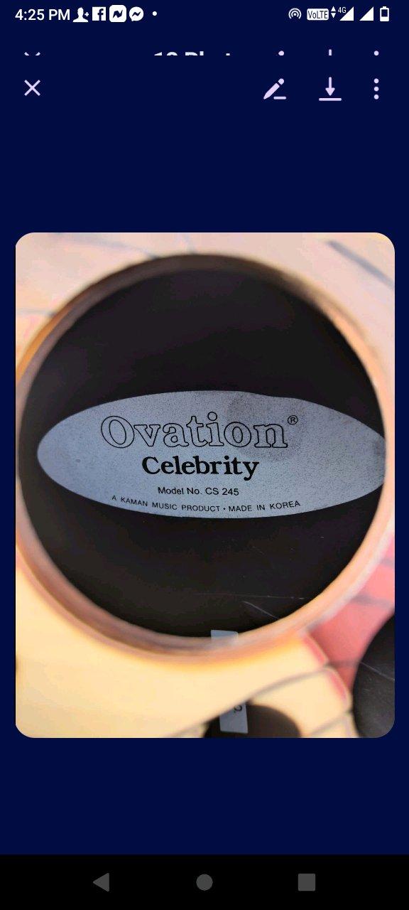 ovation 12string acoustic guitar with case