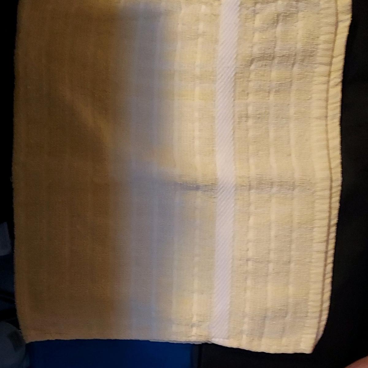 Yellow White Striped Bath Towel 100 Cotton Soft Rectangle Ba