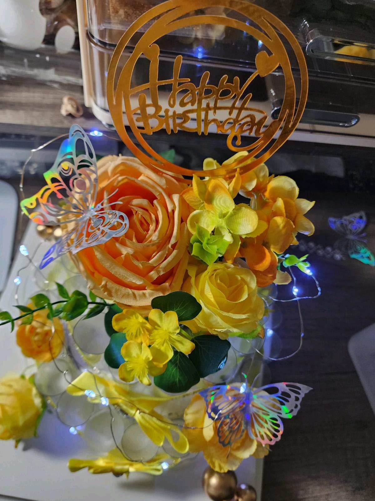 two layers money cake display holder