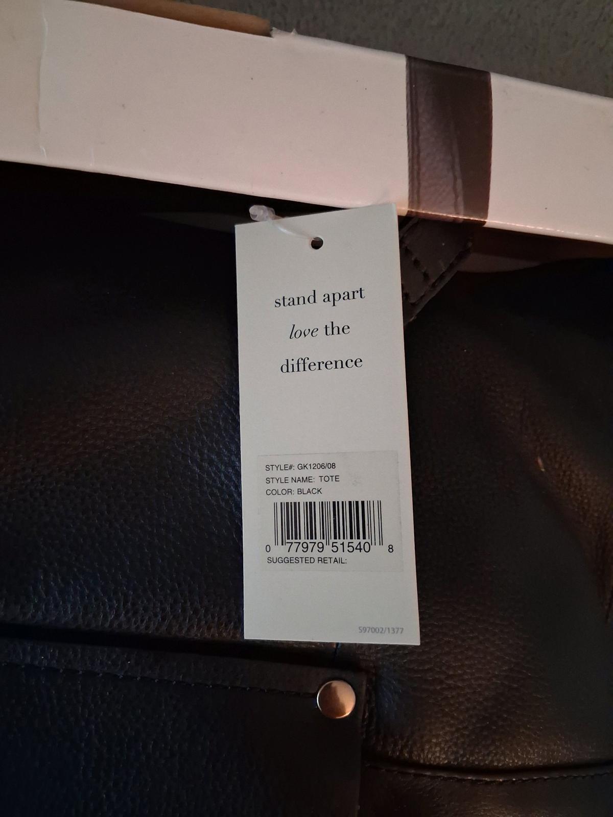 Kooba 12 Inch Black Leather Tote Bag Purse