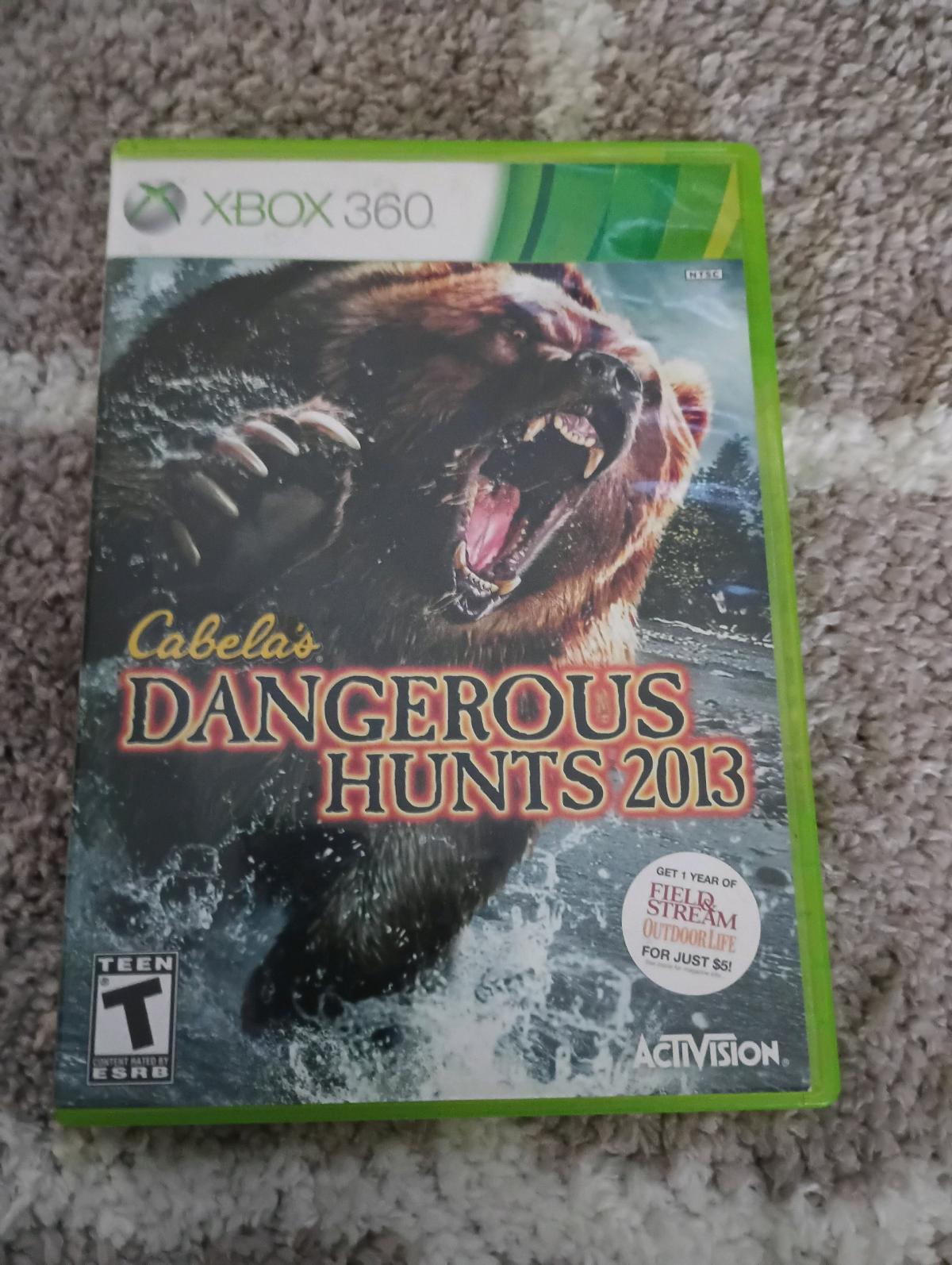 XBOX 360 live CABELAS DANGEROUS HUNTS 2013