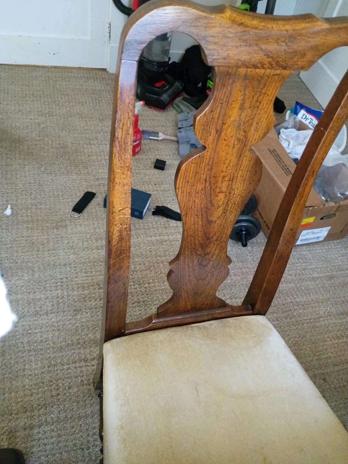 Queen Anne antique writing desk and chair set