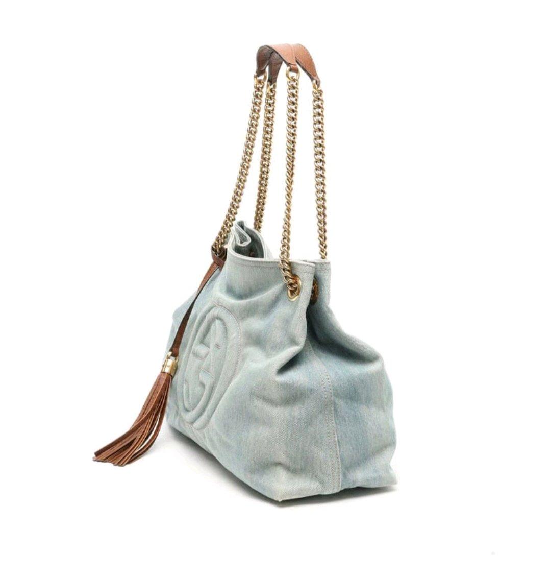 Gucci denim soho hobo bag