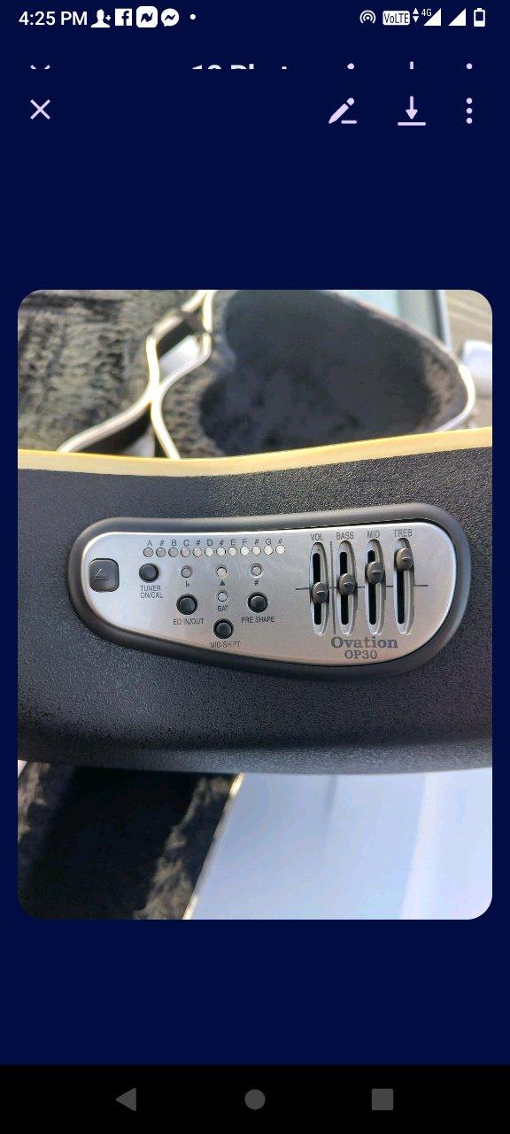 ovation 12string acoustic guitar with case