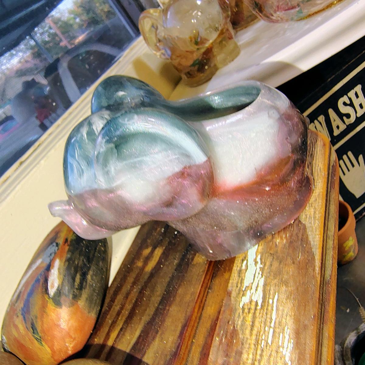 small succulent planter red white and blue elephant handmade