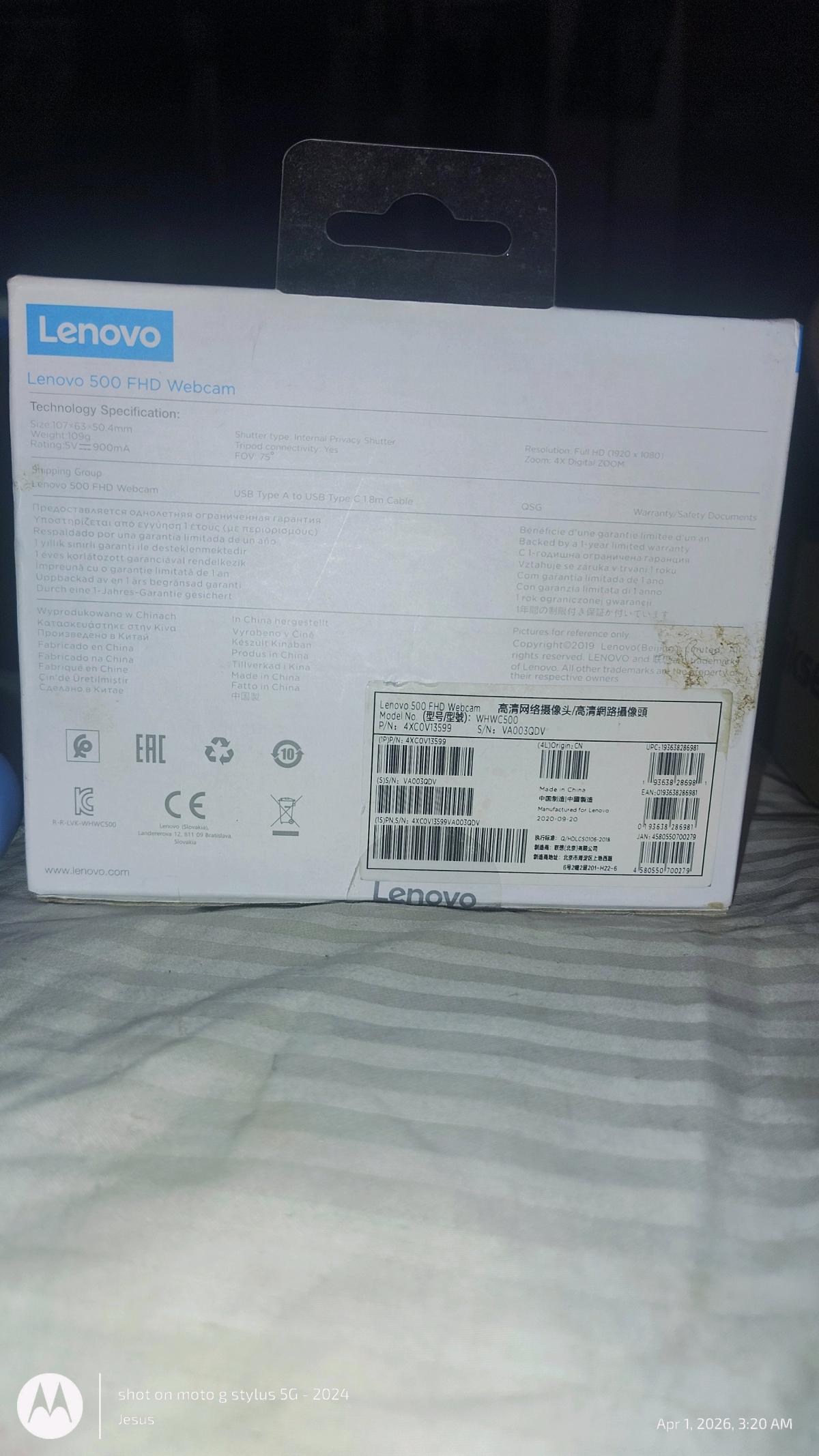 Lenovo hd webcam