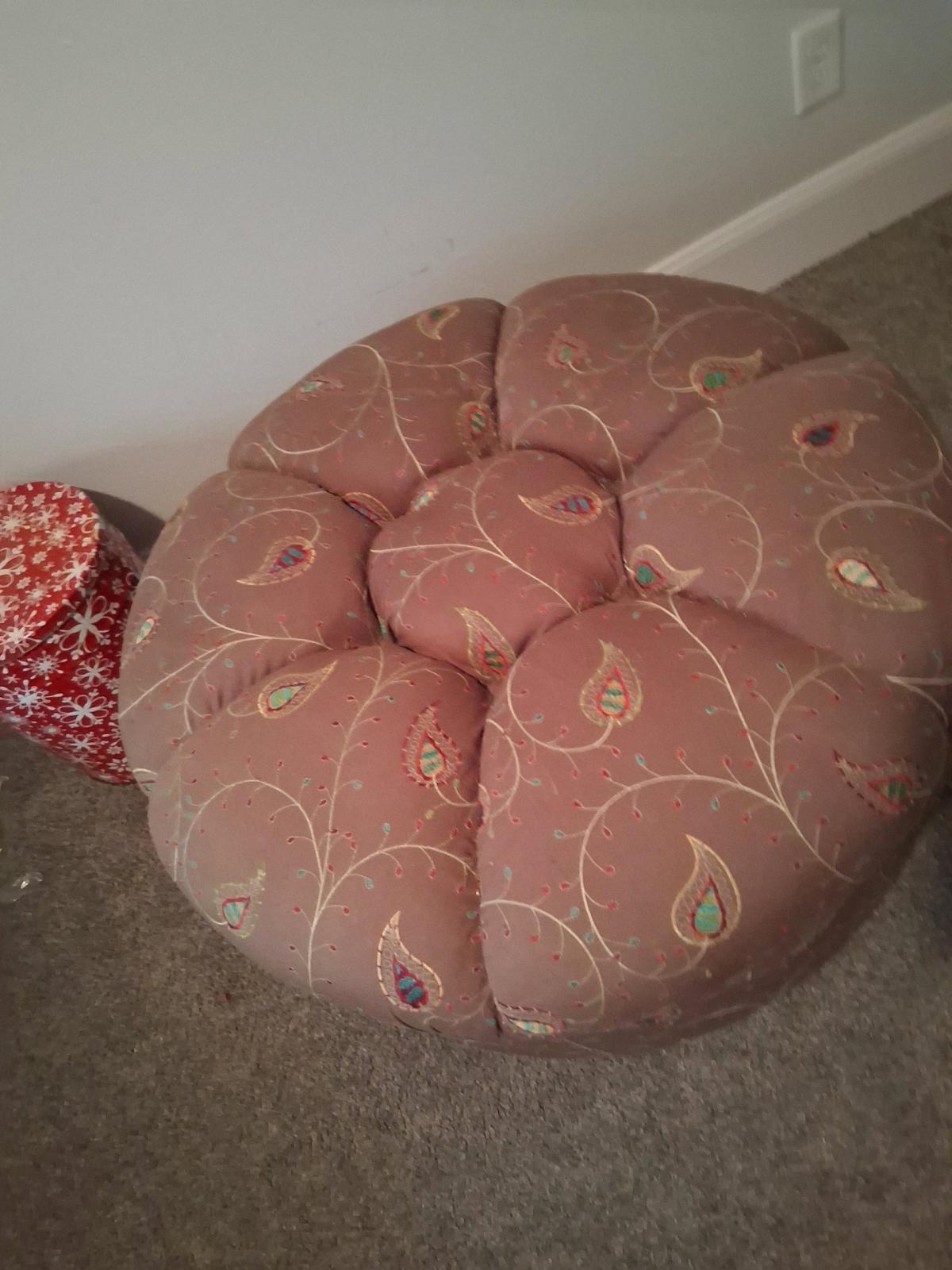 VeryVery  GENTLY USED Unique Mushroom Shaped Ottoman Stool