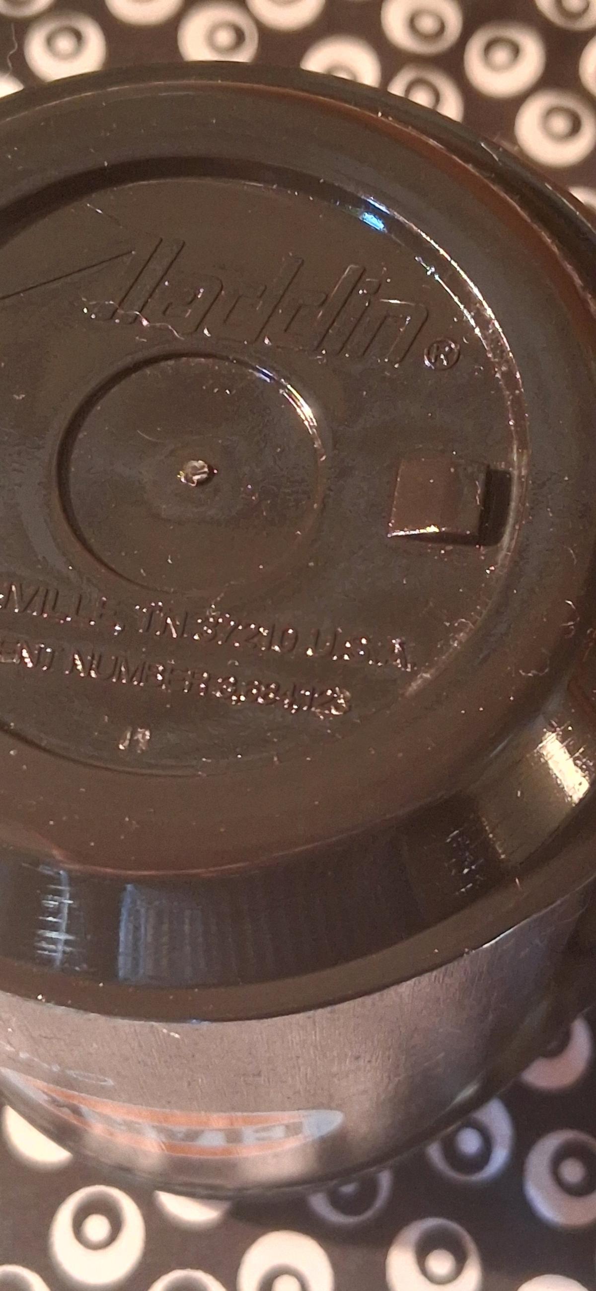 Vintage Clark Insulated Aladdin Plastic Travel Mug BlackOran