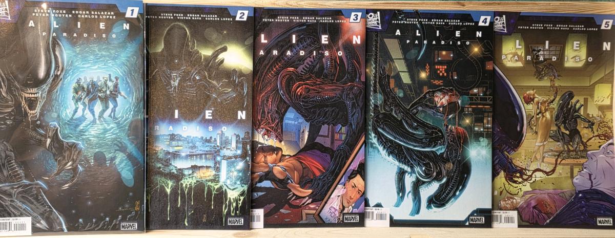 Alien Paradiso 1 2 3 4 5 Complete Set Cover A 15 NM Horror