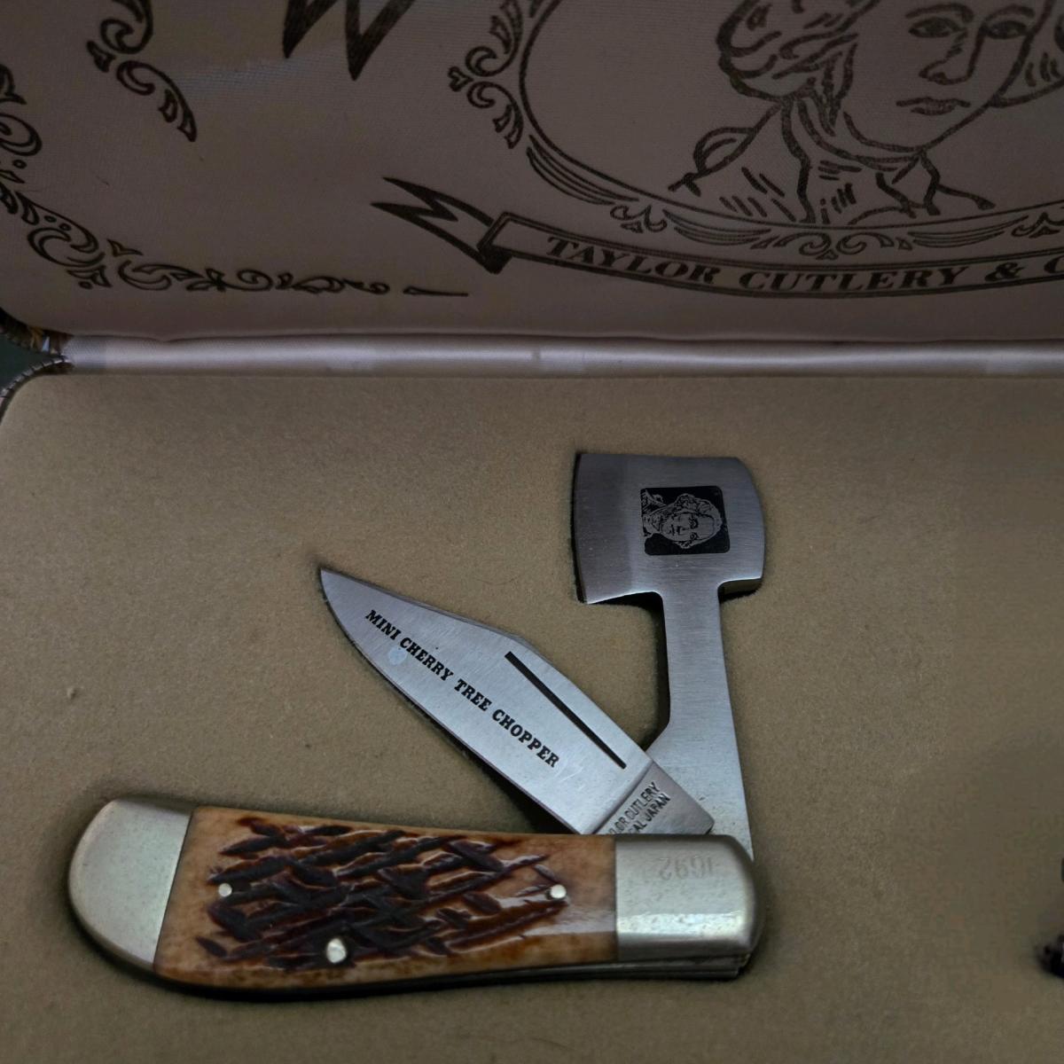 George washington Mini Cherry tree choppers knife set