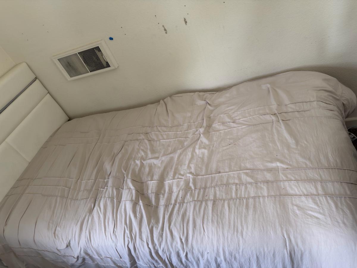 twin bed with mattress and frame