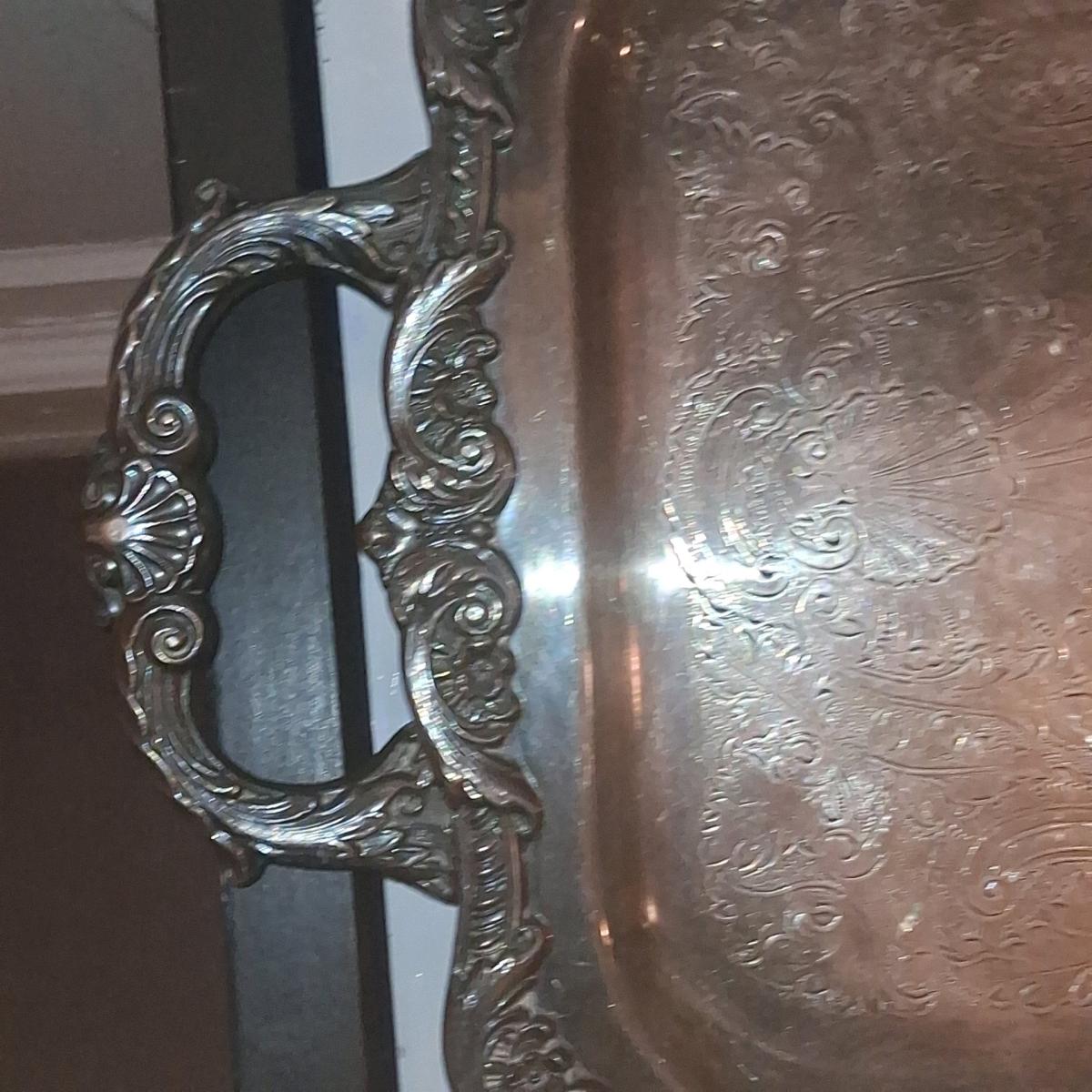 Gleaming Vintage Silverplate Entertaining Bundle  Poole Old