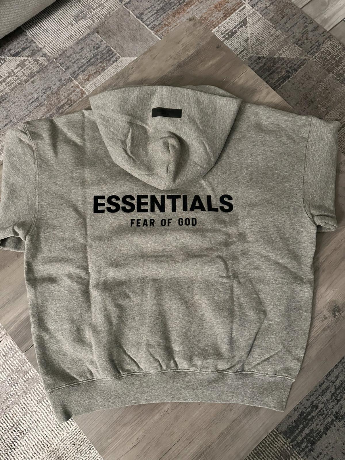 Essentials Fear of God Dark Oatmeal Hoodie M