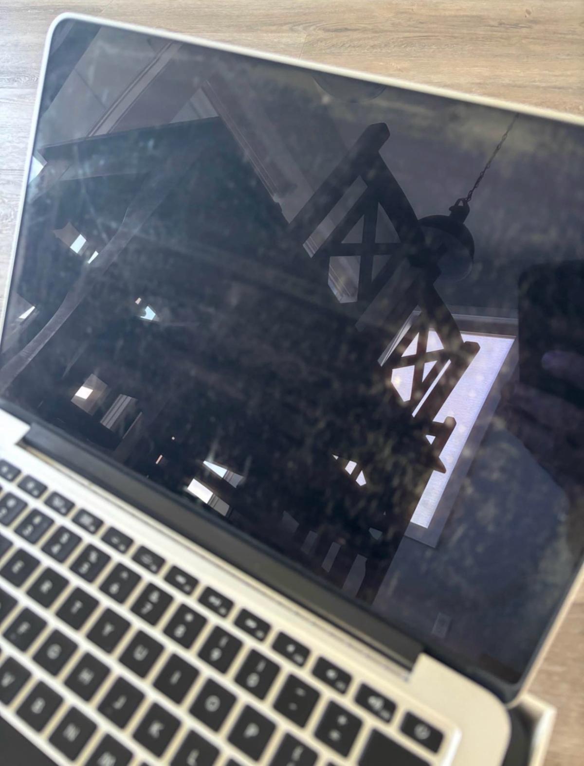 silver MacBook