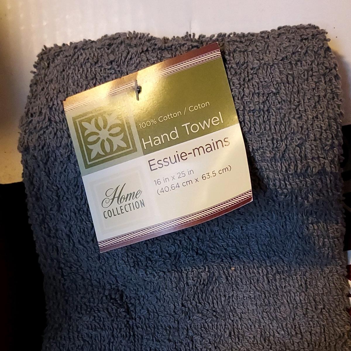Home Collection Hand Towel 16 x 25 Gray