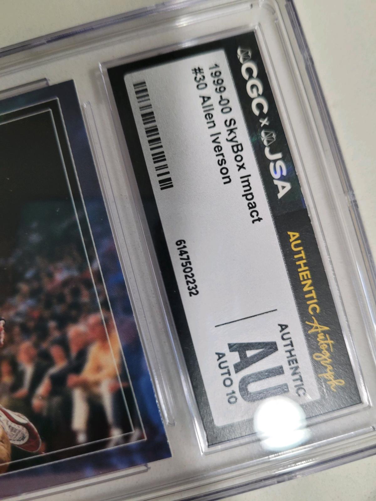 Autographed Allen Iverson Card 1999
