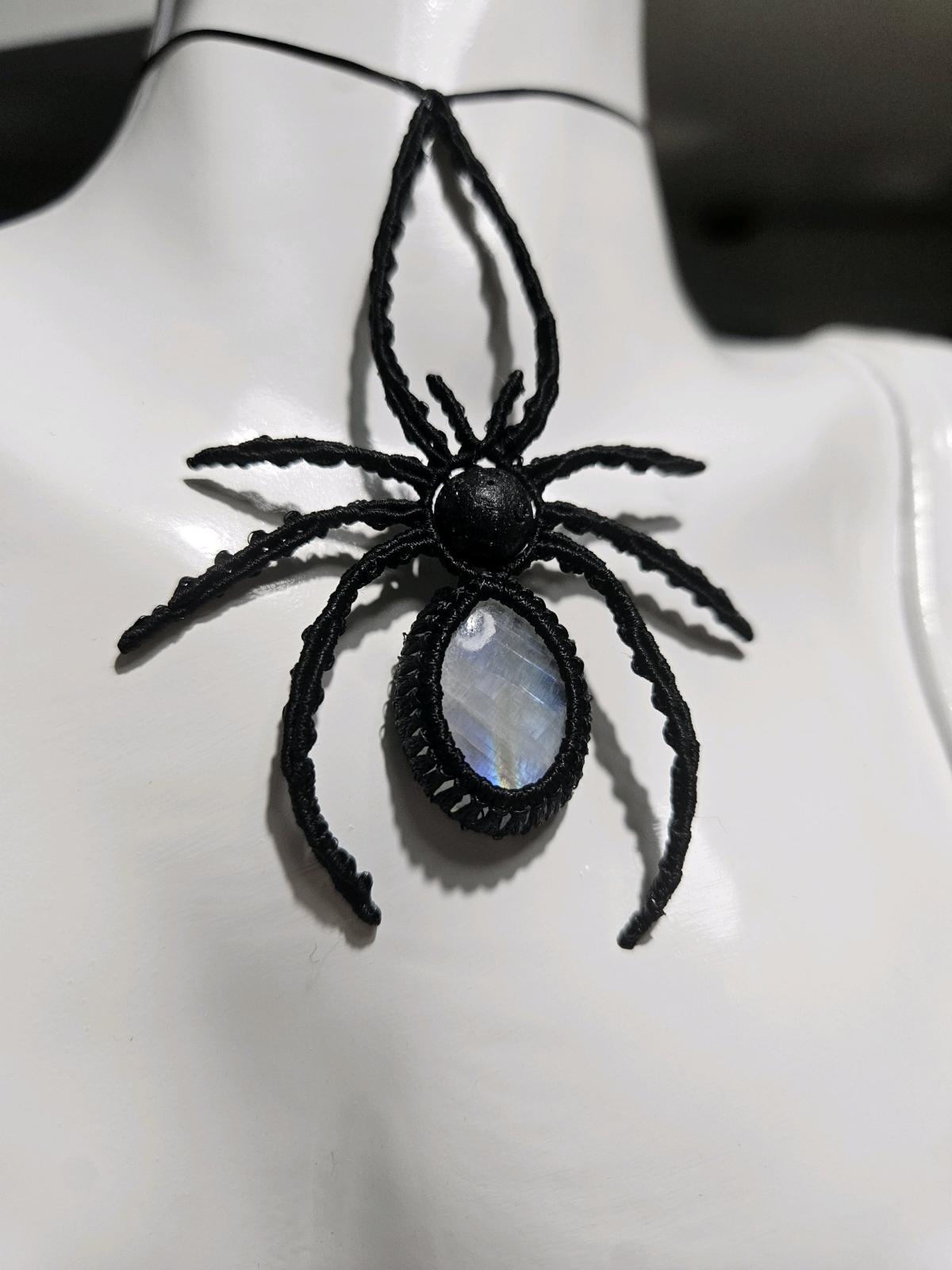 Handmade Macrame Spider Necklace