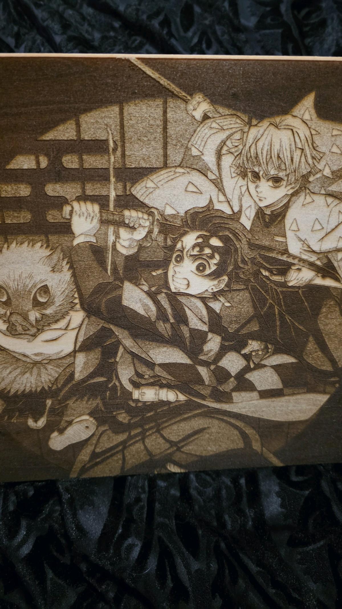 Demon Slayer Anime Laser Engraving