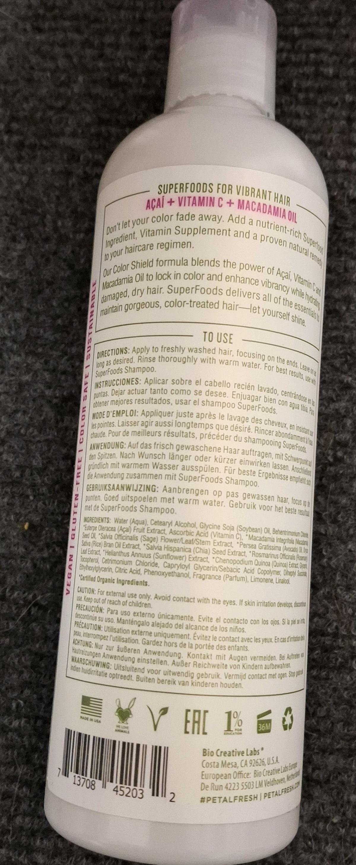 petal fresh pure Super foods color shield conditioner