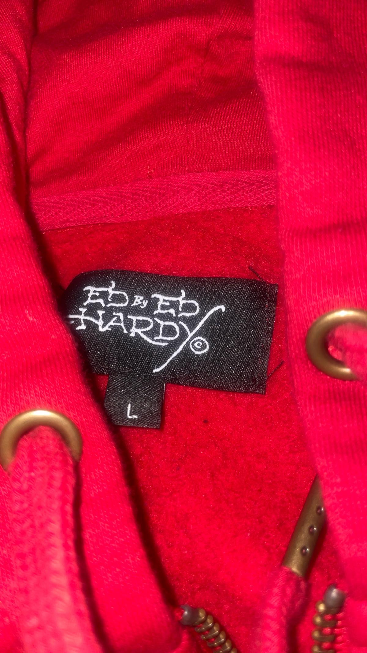 Ed hardy red crop top with no pockets