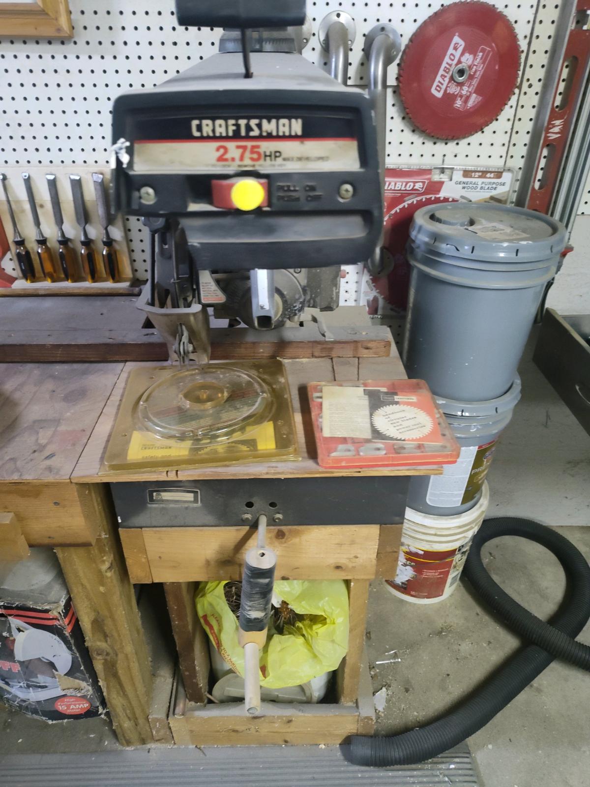 Craftsman 10in radial arm with dado and molding cutterssaw