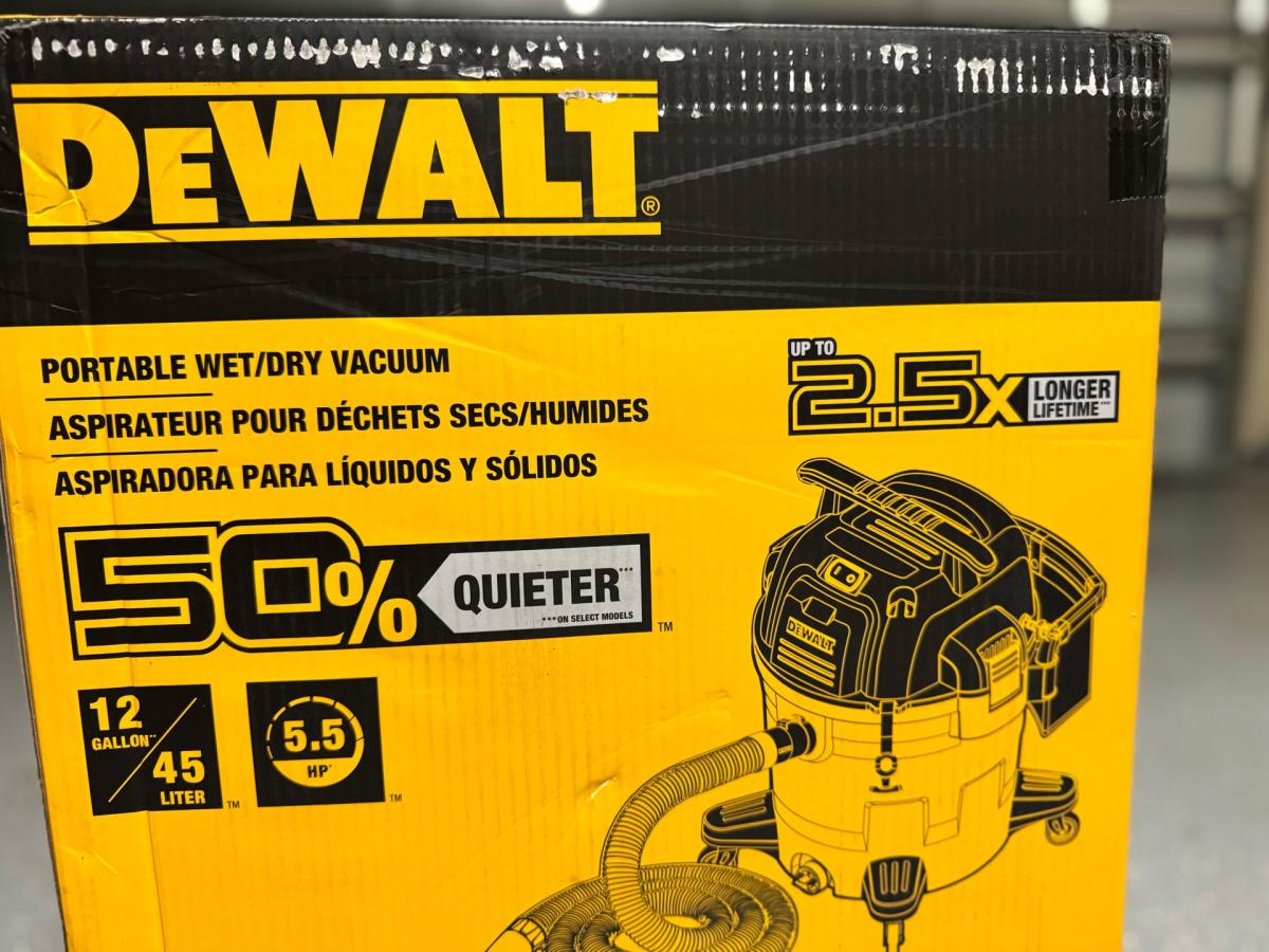 DeWalt 12Gallon 55 HP Stealthsonic Quiet Wet Dry Vacuum
