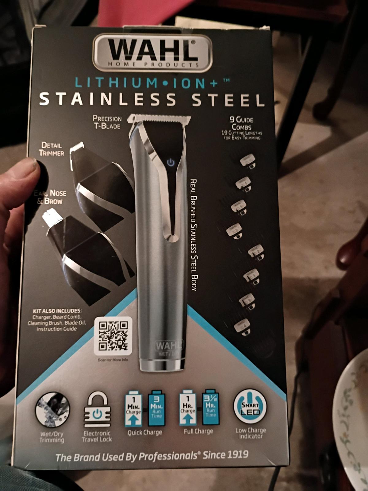 stainless steel rechargeable whal hair clippers