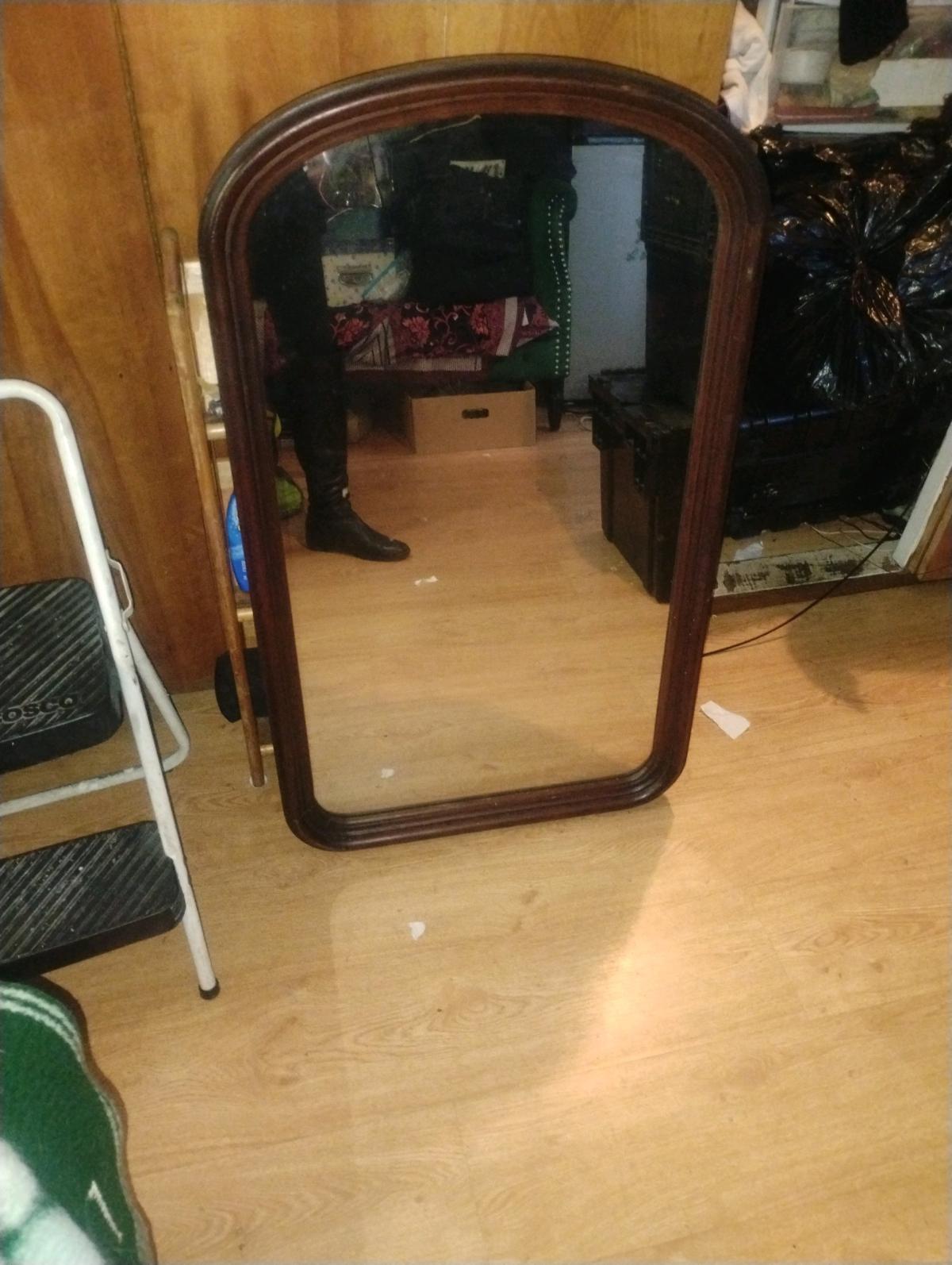 vintage mirror made from real wood