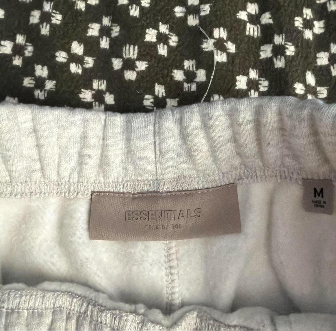 Light gray fear of god essential shorts
