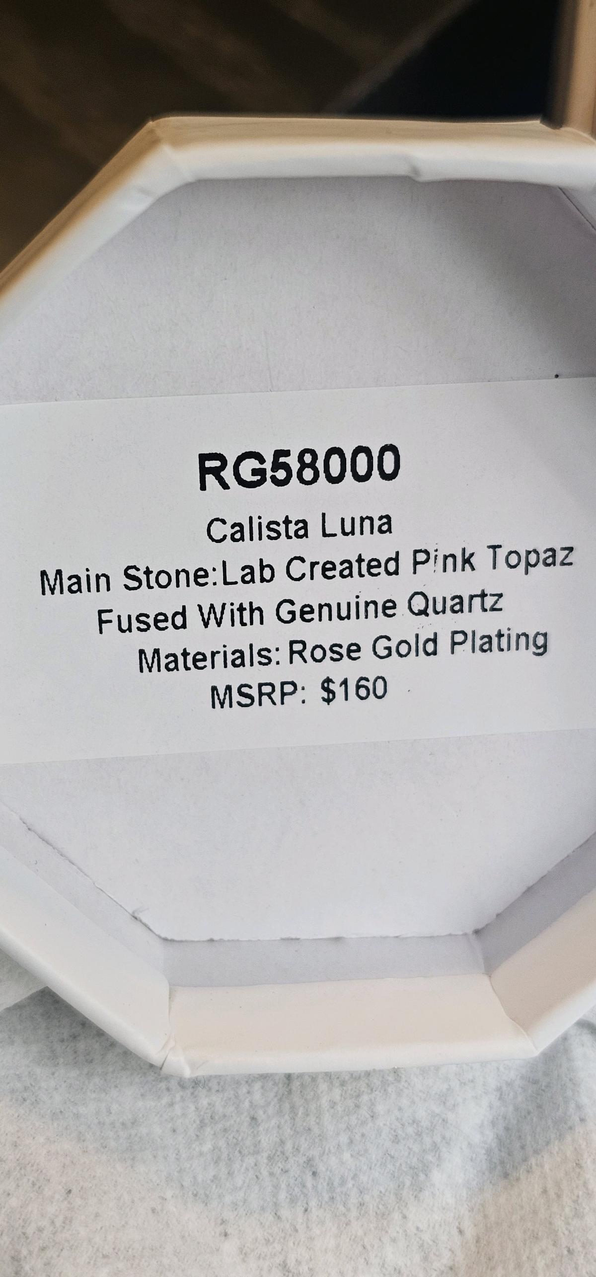 Lab Created  Pink Topaz size 7 Resort Wear Ring