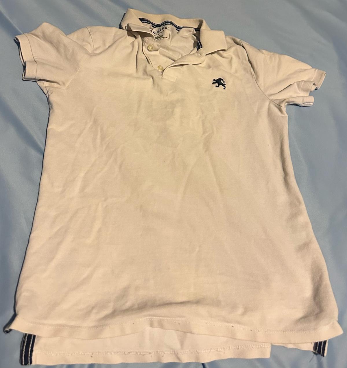 Express men pique polo shirt fitted medium