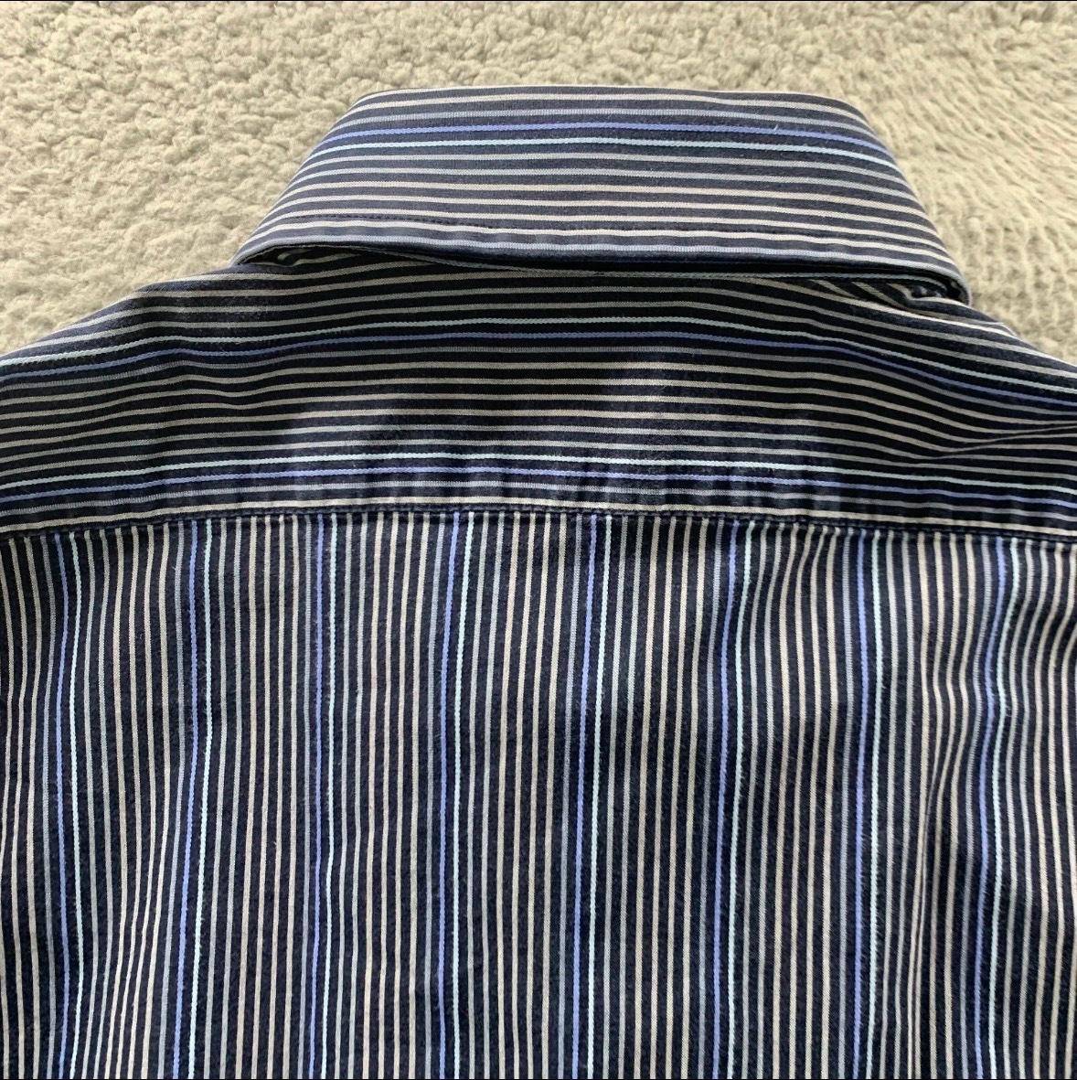 EXPRESS Shirt Mens Medium Button Up Striped Long Sleeve Fitt