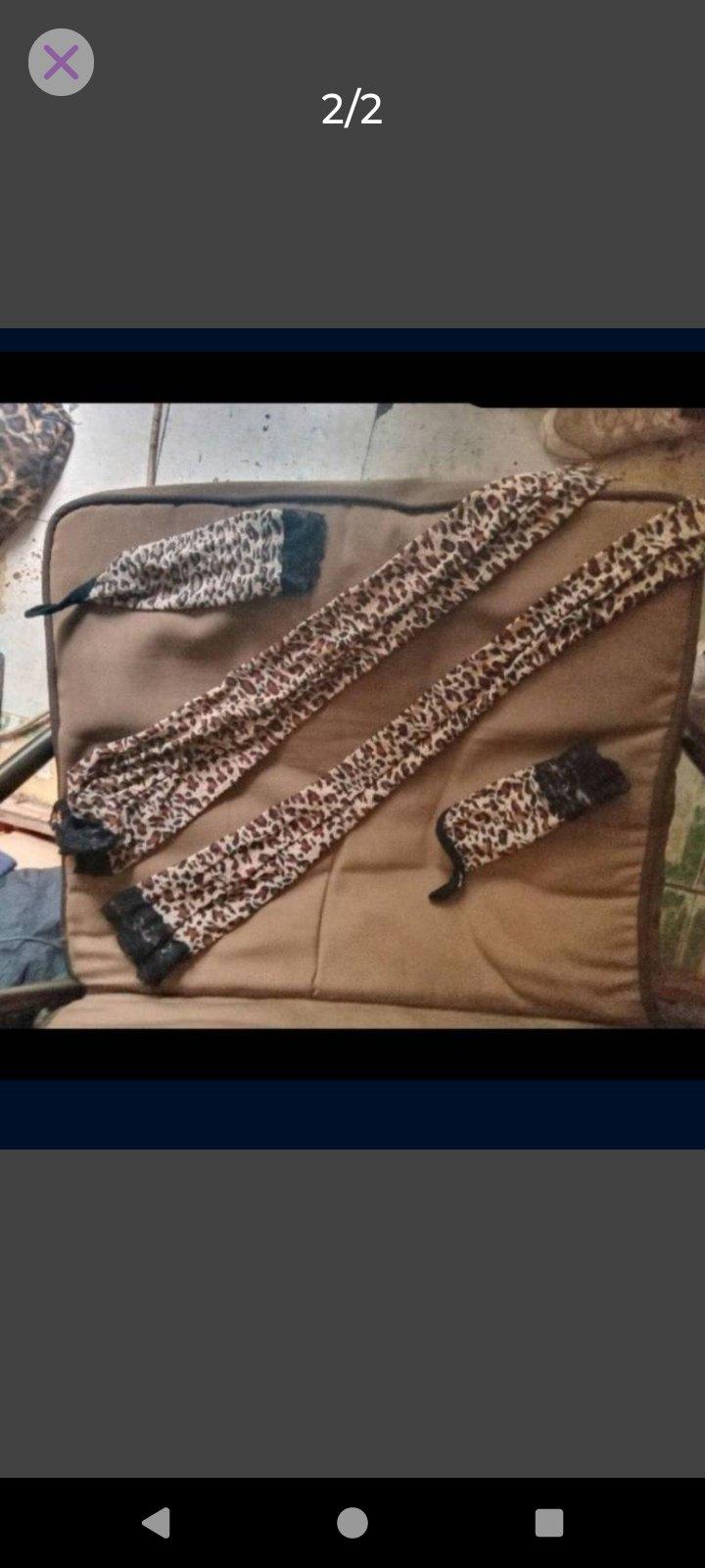 A Sexy Womans Leopard Print Lingerie Outfit