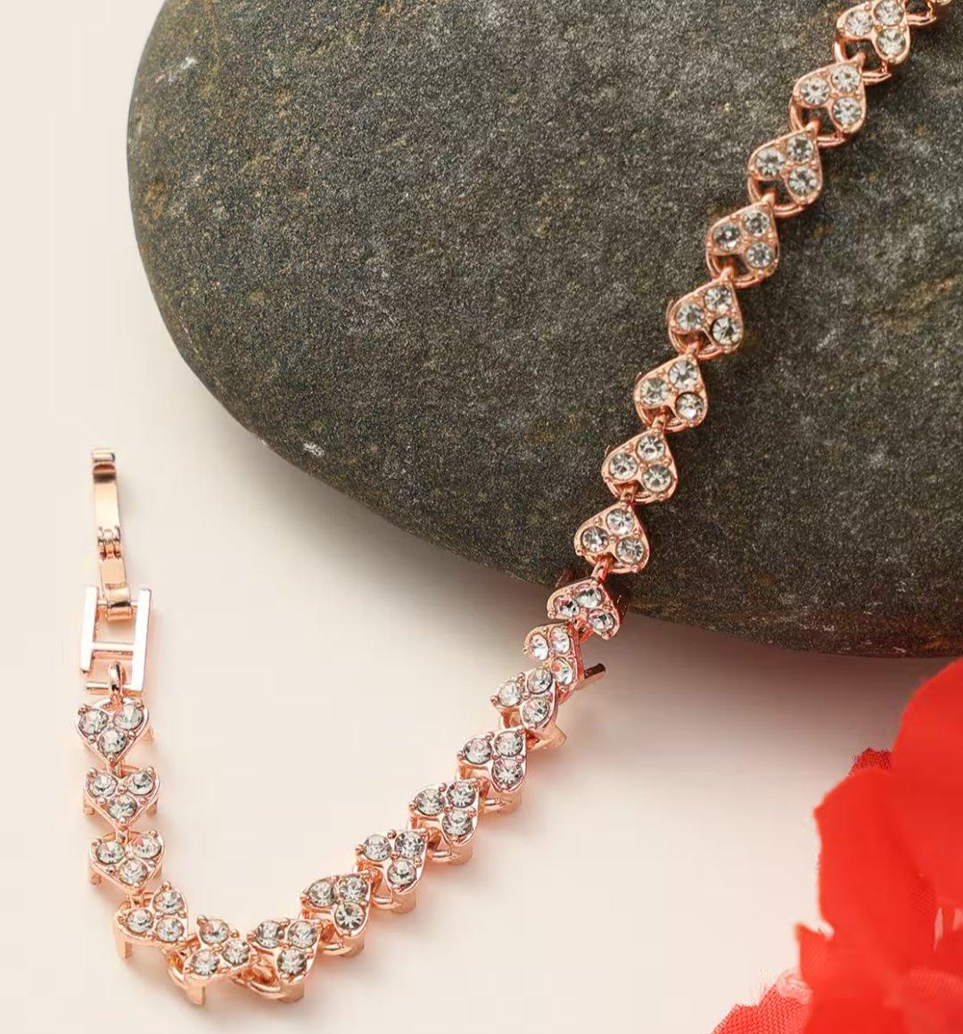 tennis rose gold 14 k braclet