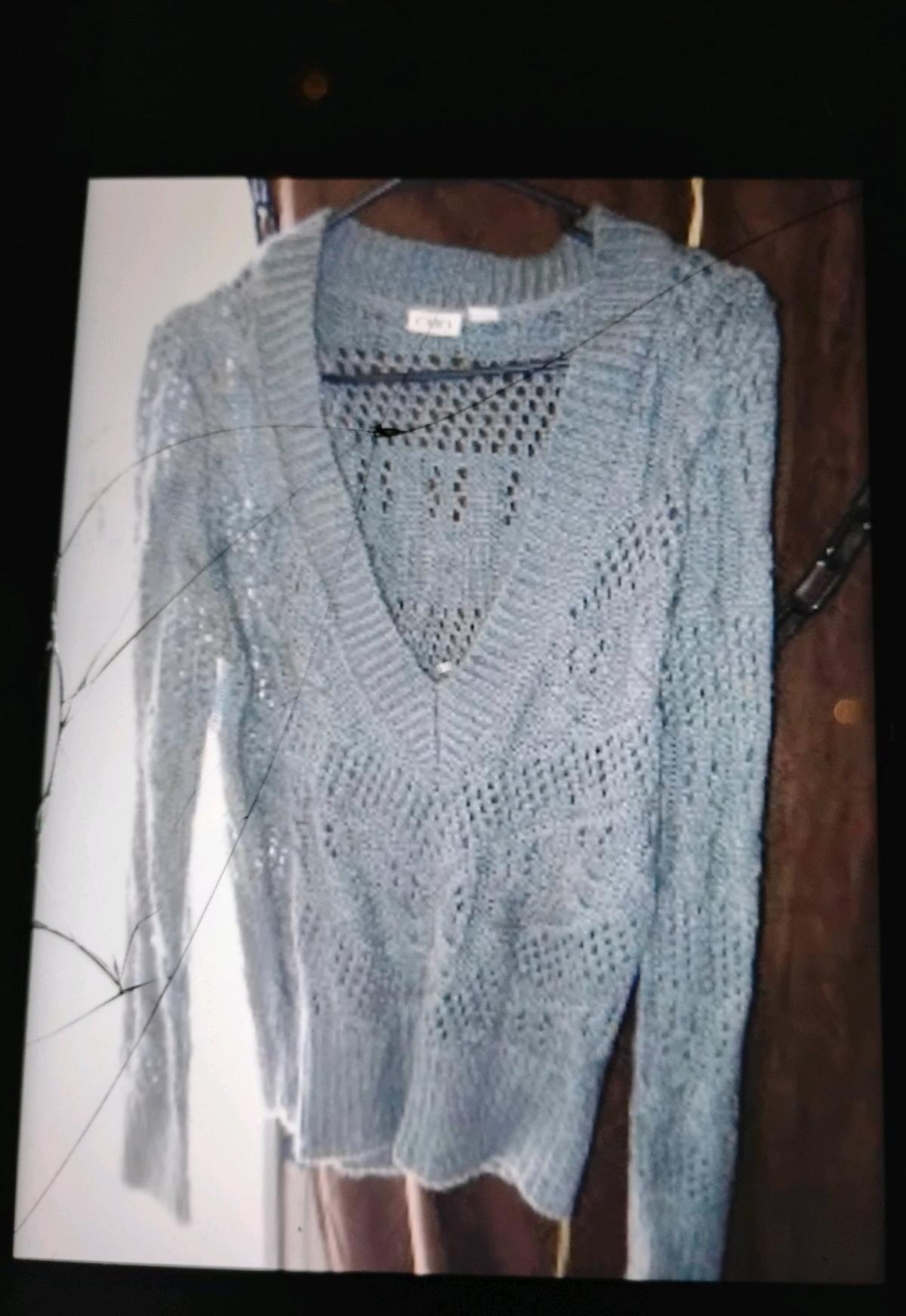 A Nice Sexy Grey Womens Vneck Sweater