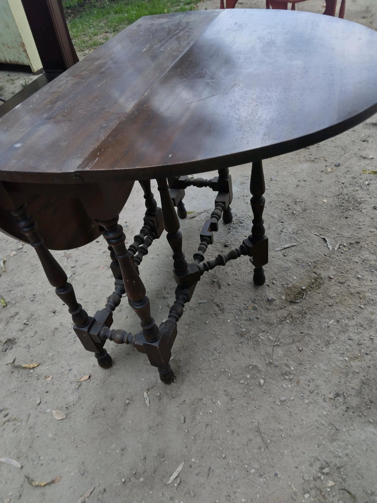 antique folding table
