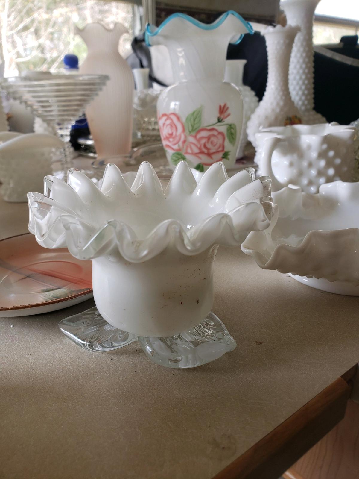 white bubble hall vases and etc