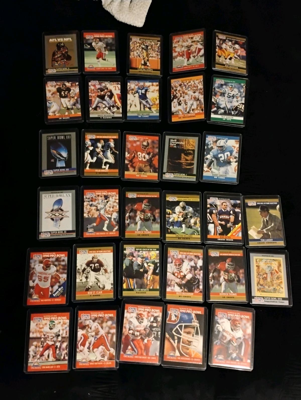 1990 Pro Series Pro Bowl NFL Cards 32 count