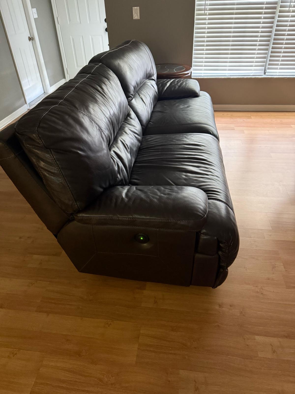 Reclining Leather Couch