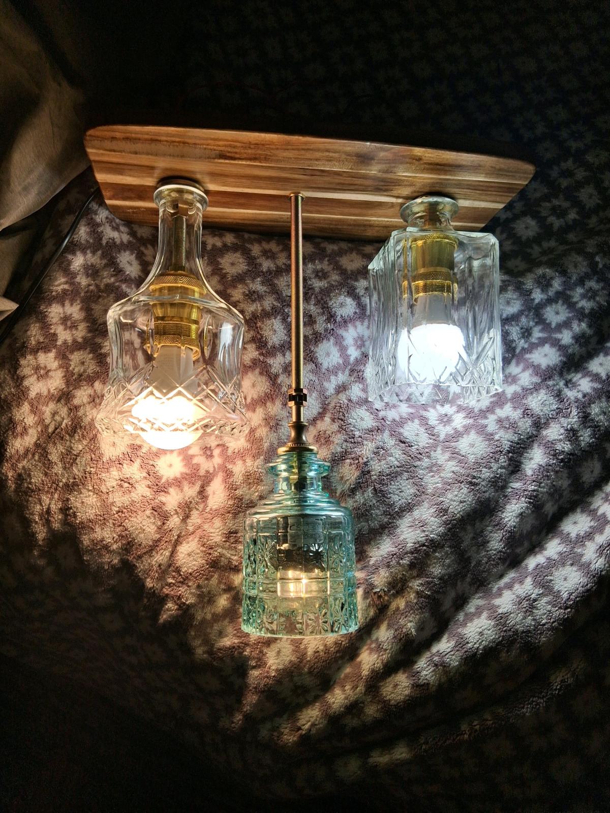Custom Glass Bottle Elegant Light Fixture