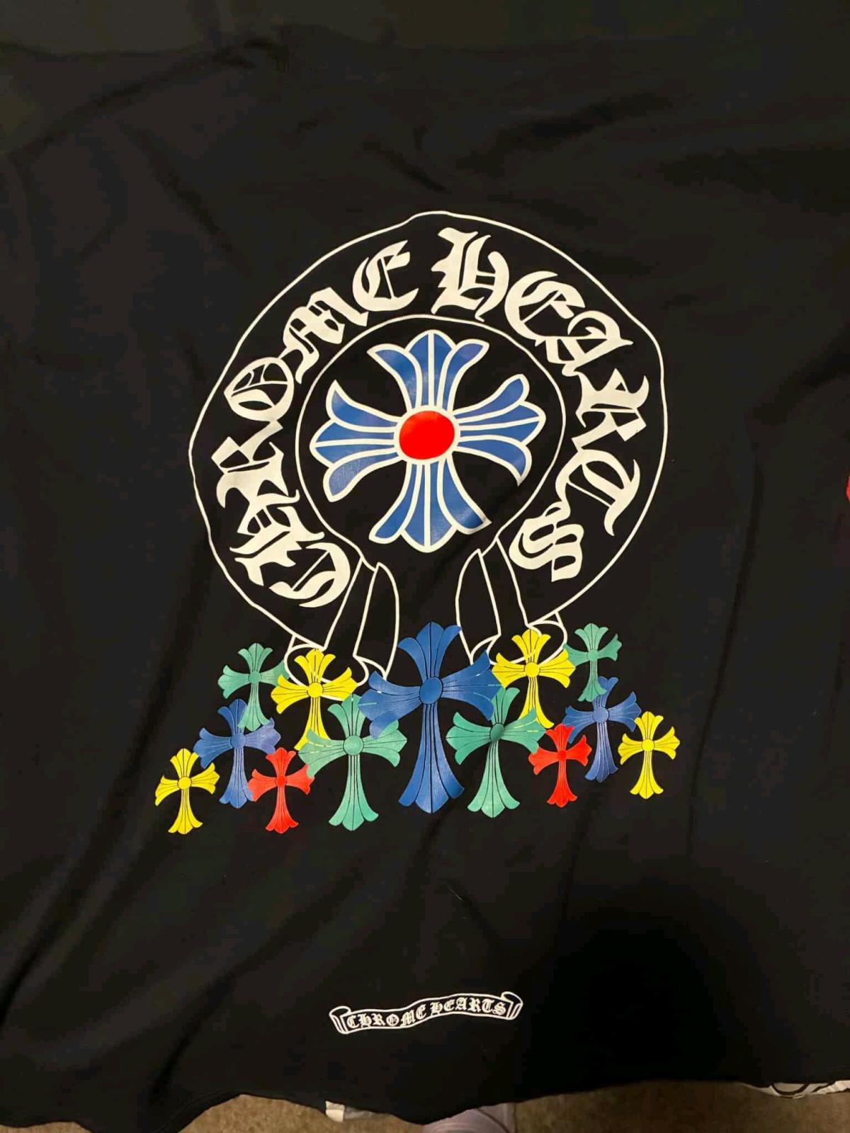 chrome heart T black multicolor