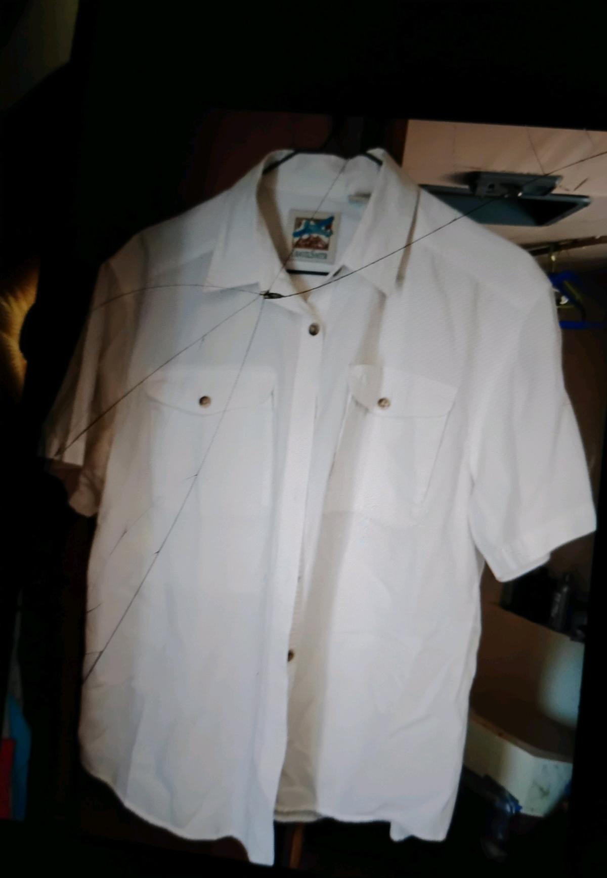 A Nice White Short Sleeve Button Down Top