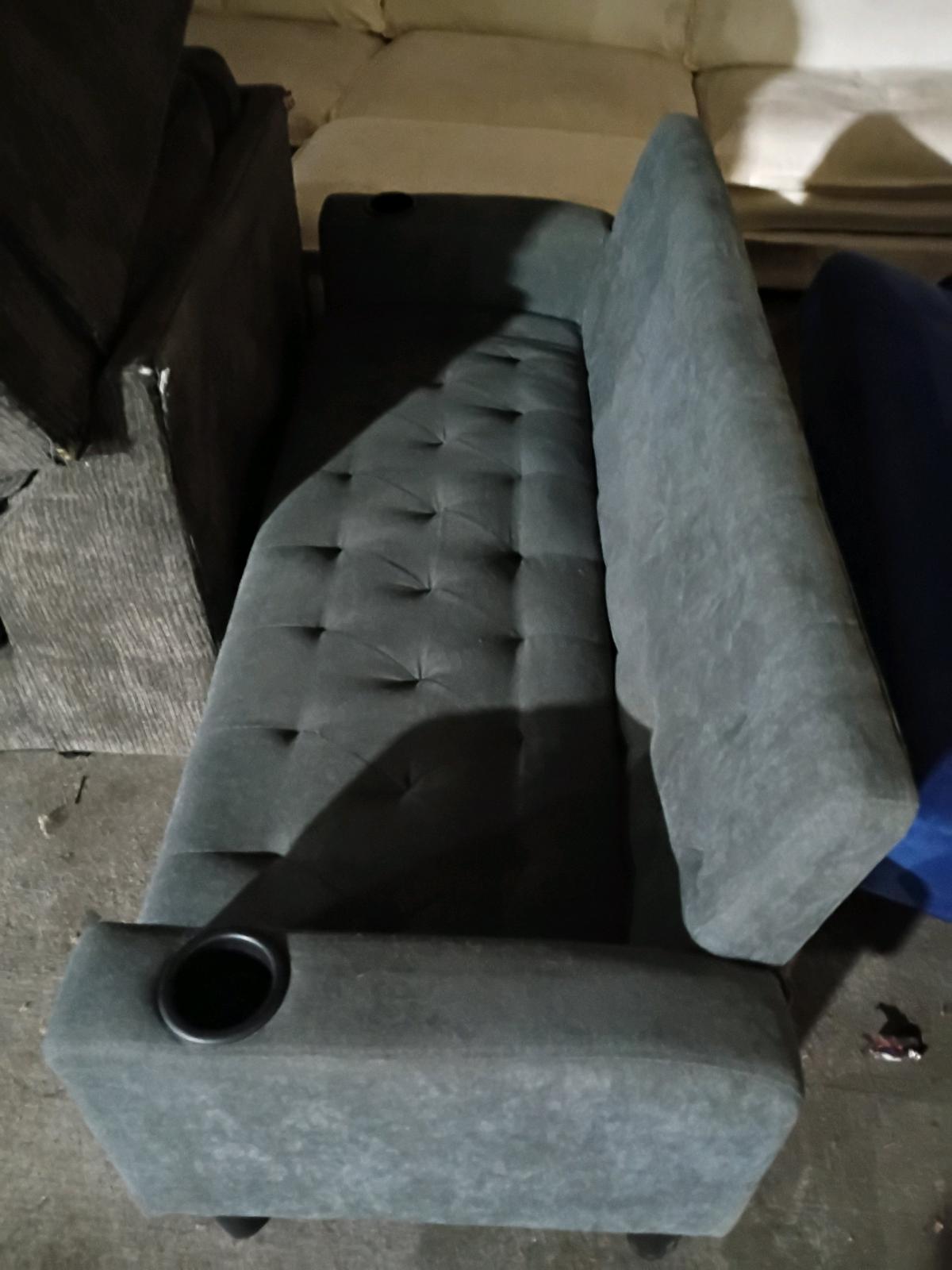 couch with USB ports gray